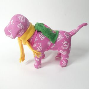 Victoria’s Secret Pop Pink Dog w/Scarf & Backpack Plush